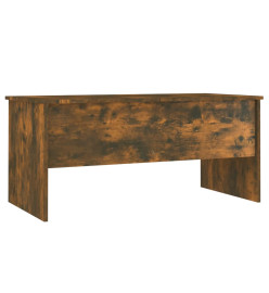 Table basse Chêne fumé 102x50,5x46,5 cm Bois d'ingénierie