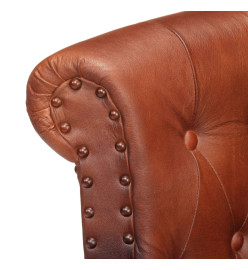 Fauteuil Marron Cuir de chèvre véritable