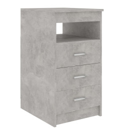 Armoire à tiroirs Gris béton 40x50x76 cm Bois d'ingénierie