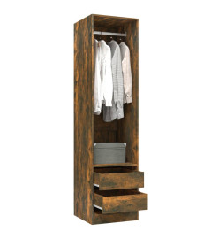 Armoire avec tiroirs Chêne fumé 50x50x200 cm Bois d'ingénierie