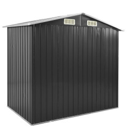 Abri de jardin avec étagère Anthracite 205x130x183 cm Fer