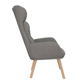 Chaise de relaxation Gris clair Tissu