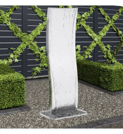 Fontaine de jardin avec pompe Acier inoxydable 130 cm Courbé