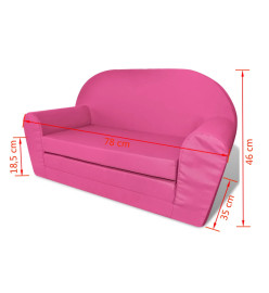 Chaise longue pliable pour enfants Rose