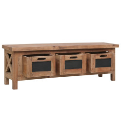 Meuble TV avec 3 tiroirs 120x30x40 cm Bois d'acajou massif