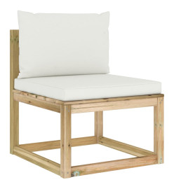 Salon de jardin 10 pcs avec coussins bois de pin imprégné