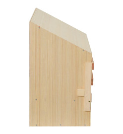 Pondoir 3 compartiments 72x33x54 cm bois de pin massif