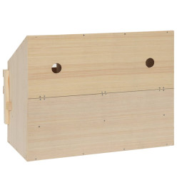 Pondoir 3 compartiments 72x33x54 cm bois de pin massif