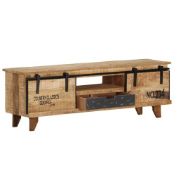 Meuble TV 120x30x40 cm Bois massif de manguier