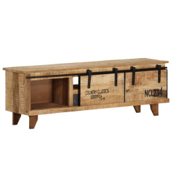 Meuble TV 120x30x40 cm Bois massif de manguier