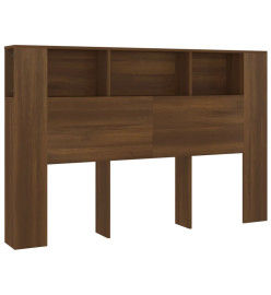 Armoire de tête de lit Chêne marron 160x18,5x104,5 cm