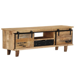 Meuble TV 120x30x40 cm Bois massif de manguier