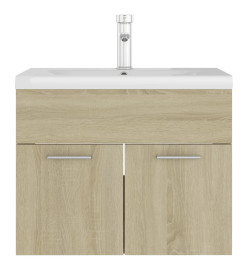 Armoire d'évier avec lavabo intégré Chêne sonoma Aggloméré