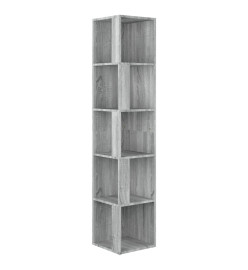 Armoire d'angle Sonoma gris 33x33x164,5 cm Bois d'ingénierie