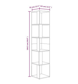 Armoire d'angle Sonoma gris 33x33x164,5 cm Bois d'ingénierie