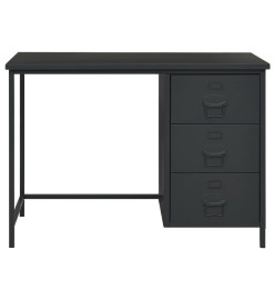 Bureau industriel avec tiroirs Anthracite 105x52x75 cm Acier