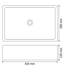 Lavabo Céramique Blanc 41 x 30 x 12 cm