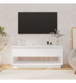 Meuble TV Blanc 102x41x44 cm Aggloméré