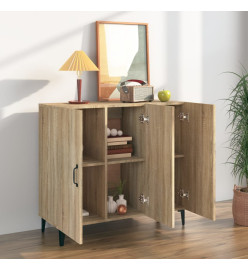 Buffet chêne sonoma 90x34x80 cm bois d'ingénierie