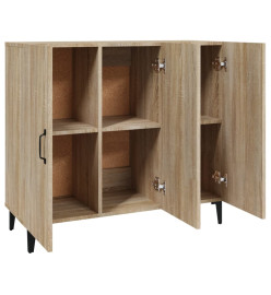 Buffet chêne sonoma 90x34x80 cm bois d'ingénierie