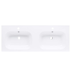 Lavabo double encastré 1205x460x145 mm SMC Blanc