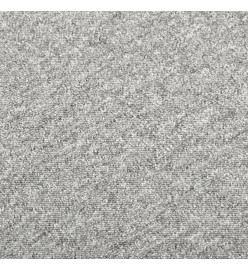 Dalles de tapis de sol 20 pcs 5 m² 50x50 cm Gris clair