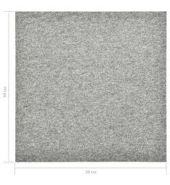 Dalles de tapis de sol 20 pcs 5 m² 50x50 cm Gris clair