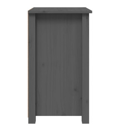 Table de chevet Gris 40x35x61,5 cm Bois de pin massif