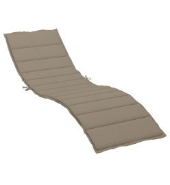 Coussin de chaise longue taupe 200x50x3 cm tissu oxford