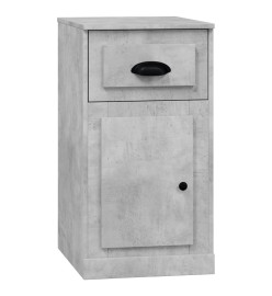 Armoire latérale avec tiroir gris béton 40x50x75 cm