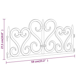 Bordures de pelouse 17 pcs Doré 10 m PP