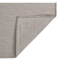 Tapis à tissage plat d'extérieur 80x250 cm Taupe