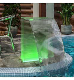 Fontaine de piscine avec LED RVB et ensemble connecteurs 51 cm