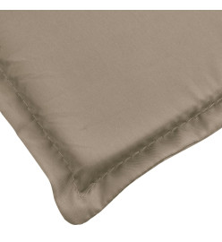 Coussin de chaise longue taupe 200x50x3 cm tissu oxford