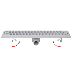 Drain de douche linéaire 630 x 140 mm Acier inoxydable