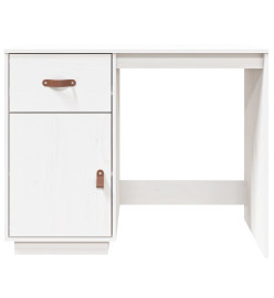 Bureau Blanc 95x50x75 cm Bois massif de pin