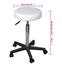 Tabouret de bureau Blanc