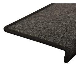 Tapis d'escalier 15 pcs 65x21x4 cm Anthracite