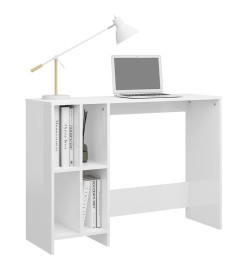 Bureau d'ordinateur portable Blanc brillant 102,5x35x75 cm