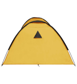 Tente igloo de camping 650x240x190 cm 8 personnes Jaune