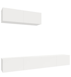 Ensemble de meubles TV 3 pcs Blanc brillant Bois d'ingénierie