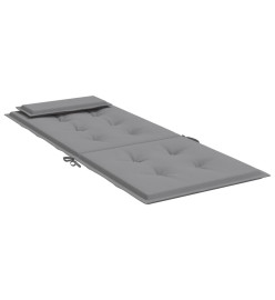 Coussins de chaise à dossier haut lot de 6 gris tissu oxford