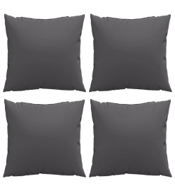 Coussins décoratifs 4 pcs anthracite 40x40 cm tissu