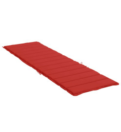 Coussin de chaise longue rouge 200x70x3 cm tissu oxford