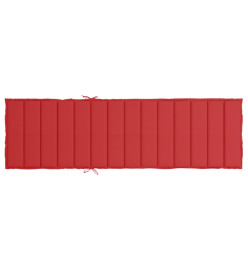 Coussin de chaise longue rouge 200x70x3 cm tissu oxford