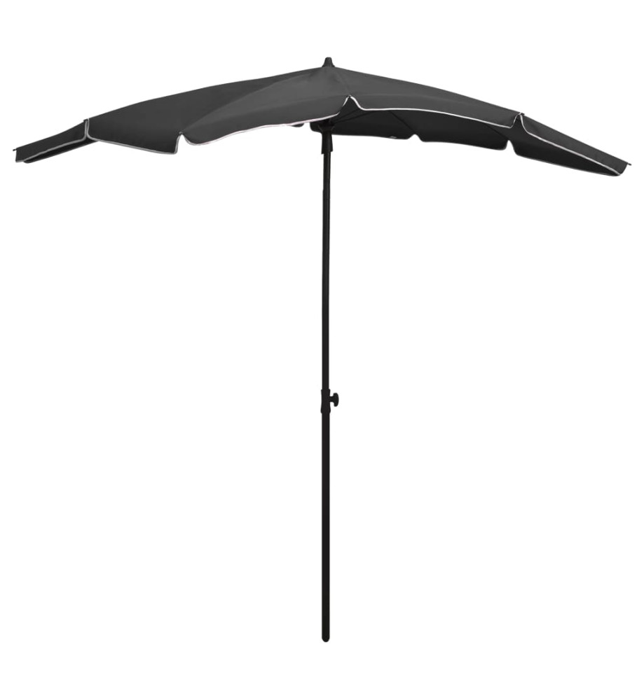 Parasol de jardin avec mât 200x130 cm Anthracite