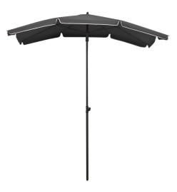 Parasol de jardin avec mât 200x130 cm Anthracite