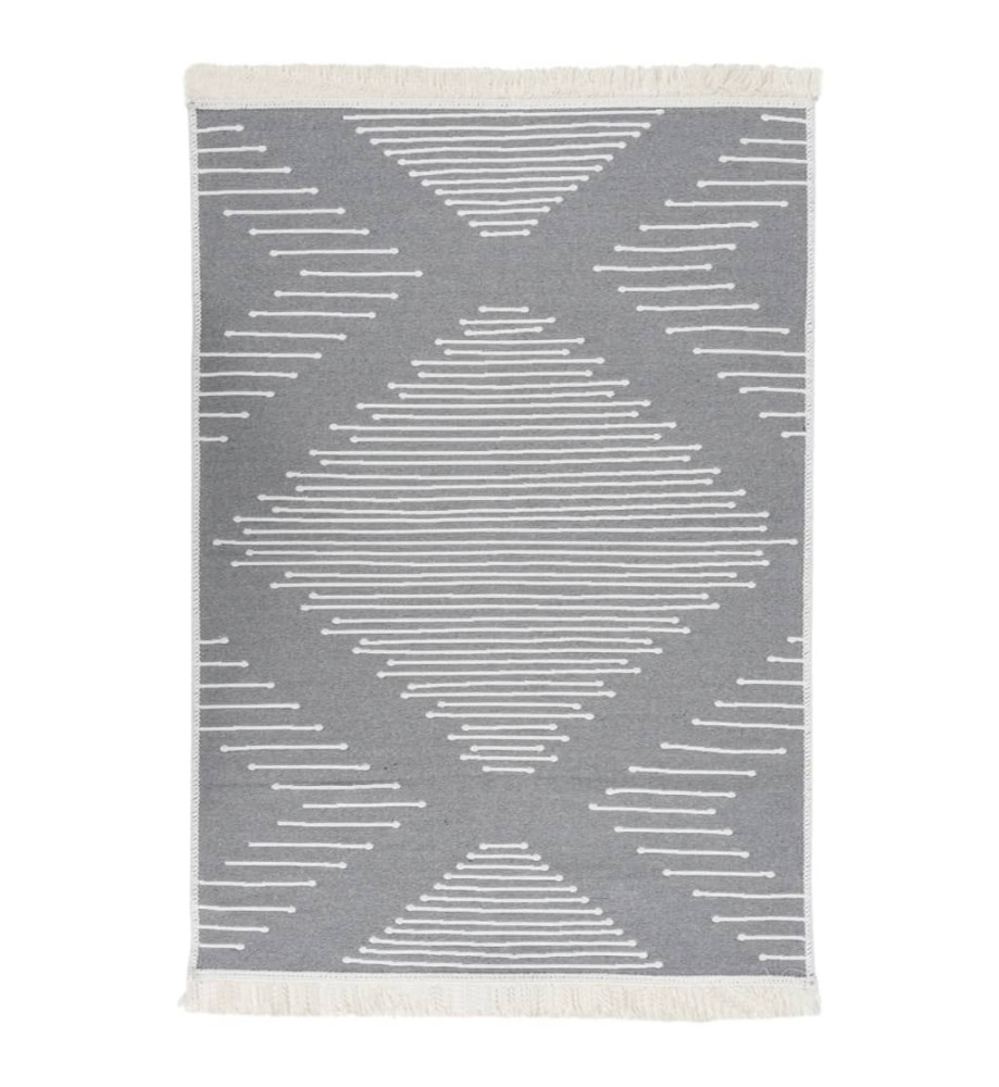 Tapis Gris foncé 160x230 cm Coton Tapis Gris foncé 160x230 cm Coton