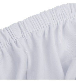 Housse extensible de canapé Blanc Jersey de polyester