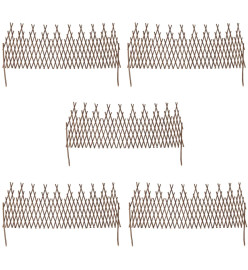 Clôture en treillis de saule 5 pcs